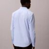 Cămașă slim din bumbac elastic cu imprimeu gingham și nasturi