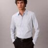 Cămașă slim din Cotton Stretch cu carouri și nasturi