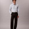Cămașă slim din Cotton Stretch cu carouri și nasturi