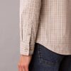 Cămașă slim din Cotton Stretch cu carouri și nasturi