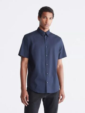 Cămașă slim din Cotton Stretch cu nasturi