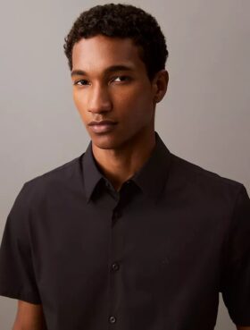 Cămașă slim din Cotton Stretch cu nasturi