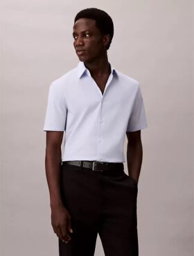 Cămașă slim din Cotton Stretch cu nasturi