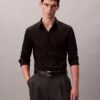 Cămașă slim din poplin Cotton Stretch de bumbac, cu nasturi Cămașă slim din poplin Cotton Stretch de bumbac, cu nasturi