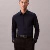 Cămașă slim din poplin Cotton Stretch de bumbac, cu nasturi Cămașă slim din poplin Cotton Stretch de bumbac, cu nasturi