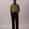 Cămașă slim din poplin Cotton Stretch de bumbac, cu nasturi
