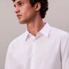 Cămașă slim din poplin Cotton Stretch de bumbac, cu nasturi