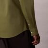 Cămașă slim din poplin Cotton Stretch de bumbac, cu nasturi