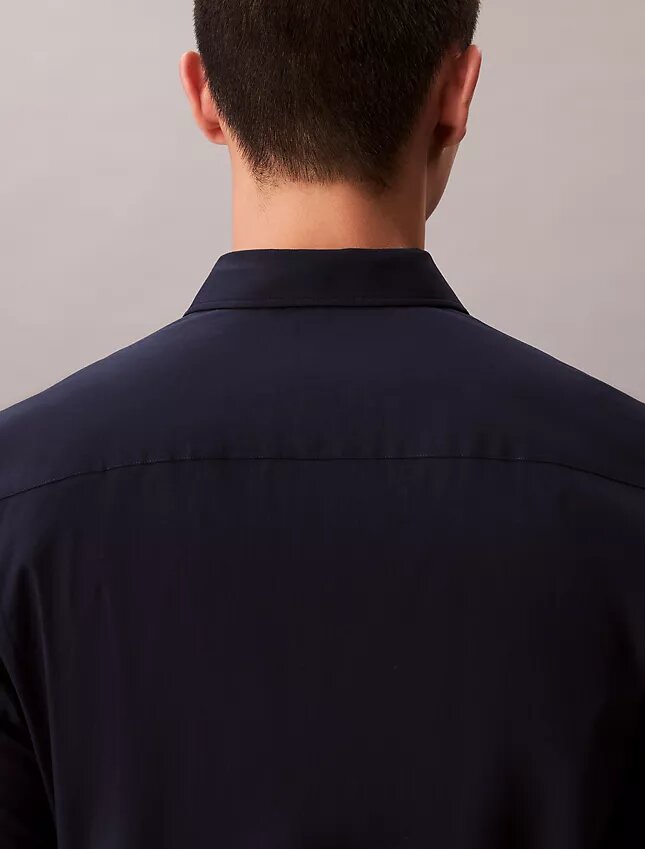 Cămașă slim din poplin Cotton Stretch de bumbac, cu nasturi Cămașă slim din poplin Cotton Stretch de bumbac, cu nasturi