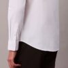 Cămașă slim din poplin Cotton Stretch de bumbac, cu nasturi