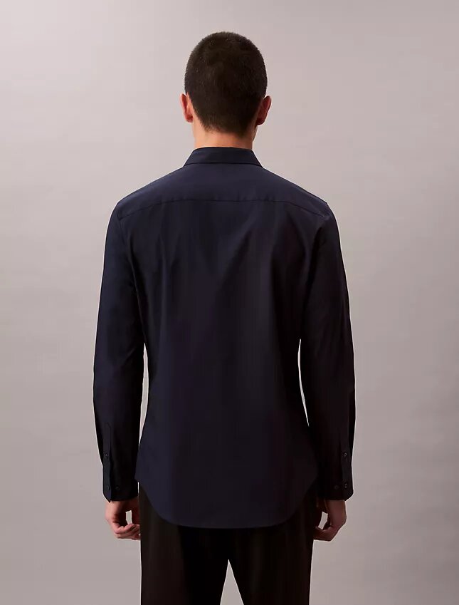 Cămașă slim din poplin Cotton Stretch de bumbac, cu nasturi Cămașă slim din poplin Cotton Stretch de bumbac, cu nasturi