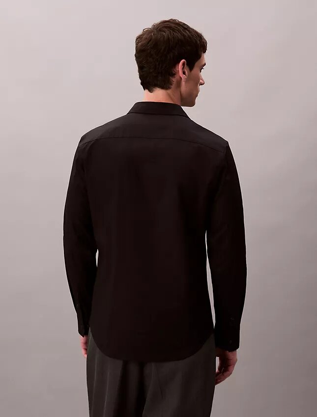 Cămașă slim din poplin Cotton Stretch de bumbac, cu nasturi Cămașă slim din poplin Cotton Stretch de bumbac, cu nasturi