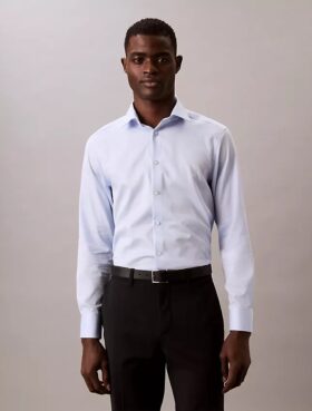 Cămașă slim fit cu nasturi, culoare oțel