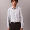 Cămașă slim Supima elastică cu dungi vopsite în fir Cămașă slim Supima elastică cu dungi vopsite în fir