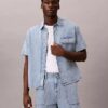 Cămașă utilitară din denim cu nasturi Cămașă utilitară din denim cu nasturi