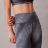 Colanți moderni cu imprimeu sport, talie înaltă și lungime 7/8