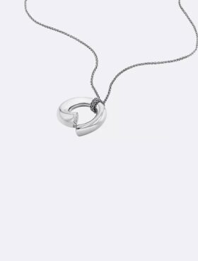 Colier cu pandantiv rotund sculptural