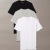 Cotton Classics Set de 3 tricouri cu guler în V și croială clasică Cotton Classics Set de 3 tricouri cu guler în V și croială clasică