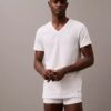 Cotton Classics Set de 3 tricouri cu guler în V și croială clasică Cotton Classics Set de 3 tricouri cu guler în V și croială clasică
