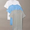 Cotton Classics Set de 3 tricouri cu guler rotund și croială clasică Cotton Classics Set de 3 tricouri cu guler rotund și croială clasică