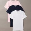 Cotton Classics Set de 3 tricouri cu guler rotund și croială clasică Cotton Classics Set de 3 tricouri cu guler rotund și croială clasică