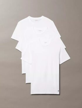 Cotton Classics Set de 3 tricouri cu guler rotund și croială clasică