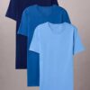 Cotton Classics Set de 3 tricouri cu guler rotund și croială clasică Cotton Classics Set de 3 tricouri cu guler rotund și croială clasică
