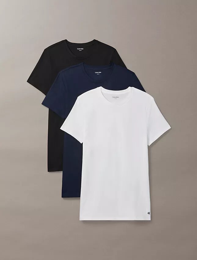 Cotton Classics Set de 3 tricouri cu guler rotund și croială clasică Cotton Classics Set de 3 tricouri cu guler rotund și croială clasică