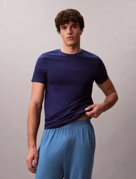 Cotton Classics Set de 3 tricouri cu guler rotund și croială clasică