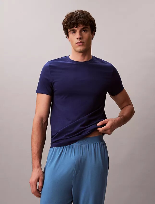 Cotton Classics Set de 3 tricouri cu guler rotund și croială clasică Cotton Classics Set de 3 tricouri cu guler rotund și croială clasică