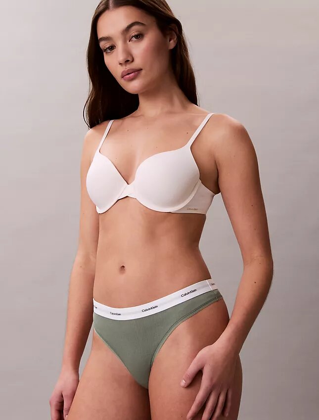Cotton Stretch Rib Thong Cotton Stretch Rib Thong