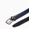 Curea de costum reversibilă din piele Saffiano