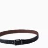 Curea de costum reversibilă din piele Saffiano