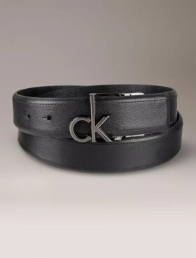 Curea reversibilă cu placă cu logo Monogram