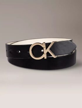 Curea reversibilă cu placă cu logo Monogram