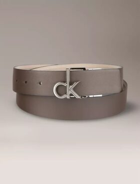 Curea reversibilă cu placă cu logo Monogram