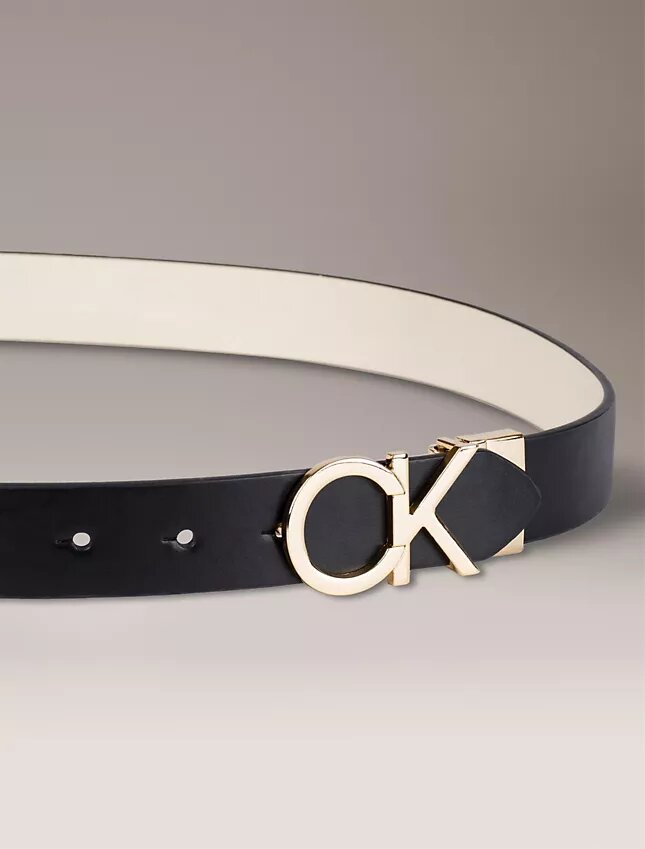 Curea reversibilă cu placă cu logo Monogram Curea reversibilă cu placă cu logo Monogram
