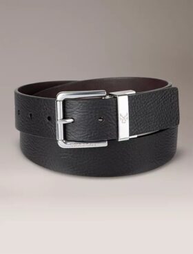 Curea reversibilă din piele cu textură granulată