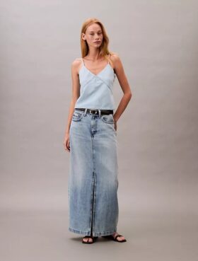 Fustă maxi din denim