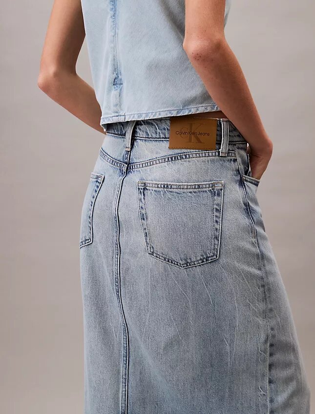 Fustă maxi din denim Fustă maxi din denim