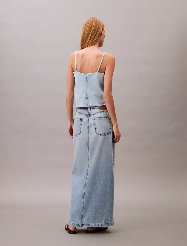 Fustă maxi din denim Fustă maxi din denim