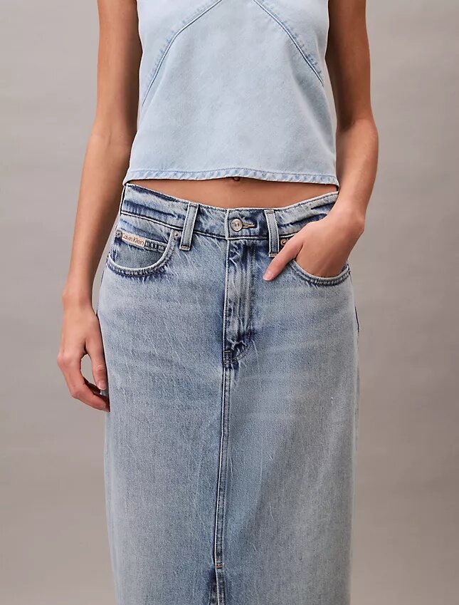 Fustă maxi din denim Fustă maxi din denim