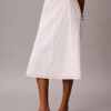 Fustă midi cu broderie Fustă midi cu broderie