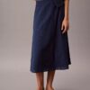 Fustă midi cu broderie Fustă midi cu broderie