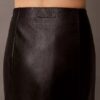Fustă midi din piele de miel Fustă midi din piele de miel
