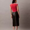 Fustă midi din piele de miel Fustă midi din piele de miel