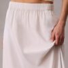 Fustă midi din poplin de bumbac Fustă midi din poplin de bumbac
