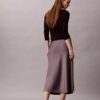 Fustă midi din satin Fustă midi din satin
