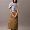 Fustă midi din satin elastic Fustă midi din satin elastic