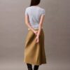 Fustă midi din satin elastic Fustă midi din satin elastic
